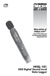 Thumbnail of document Manual - HHSL-101 Low Cost, 30 to 130 dB Sound Level Data Logger